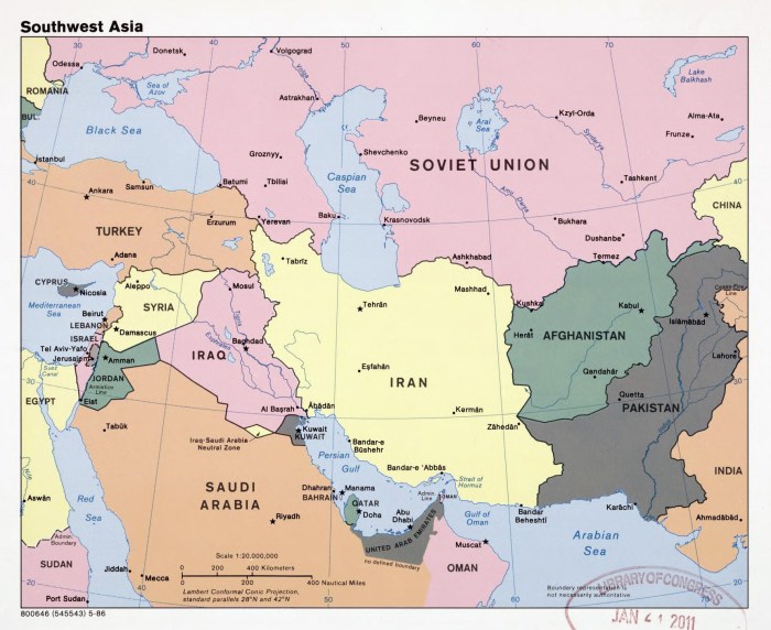 Southwest capitals regions 1986 mapsland